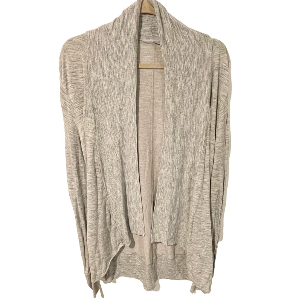 Athleta Size Small Grey Open Front Draped Long Sleeve Sweater Cardigan